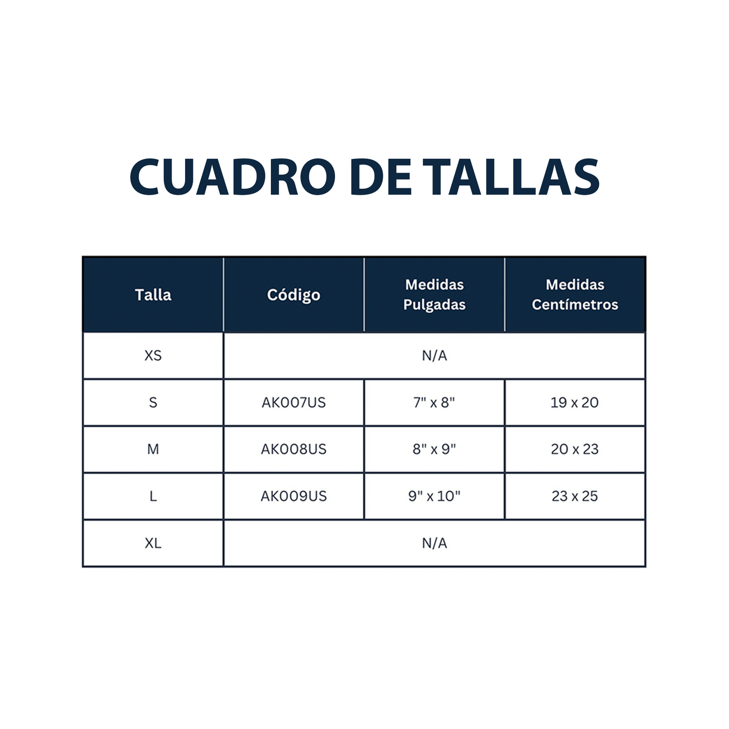 Tobillera de Neopreno (S AK007US, M AK008US, y L AK009US)