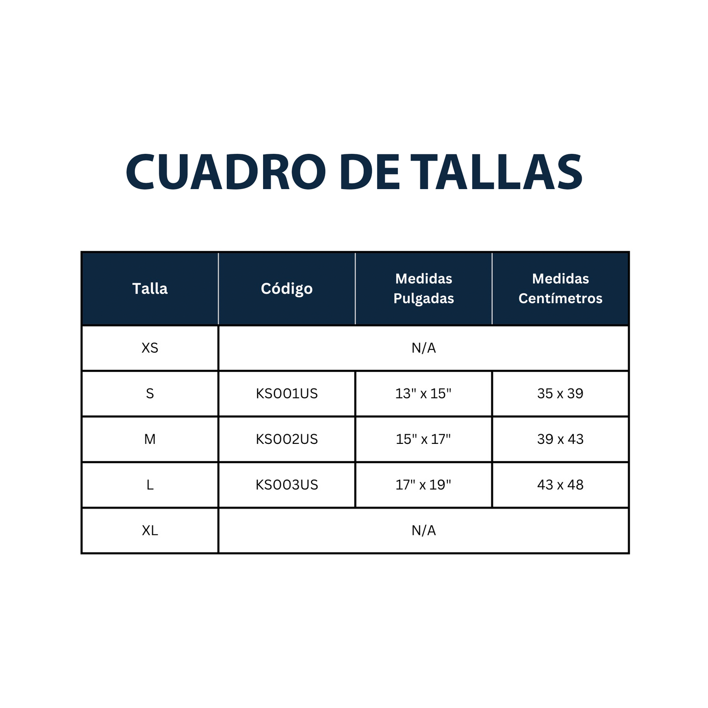 Rodillera Estabilizadora Neopreno Ajustable (S KS001US, M KS002US y L KS003US)