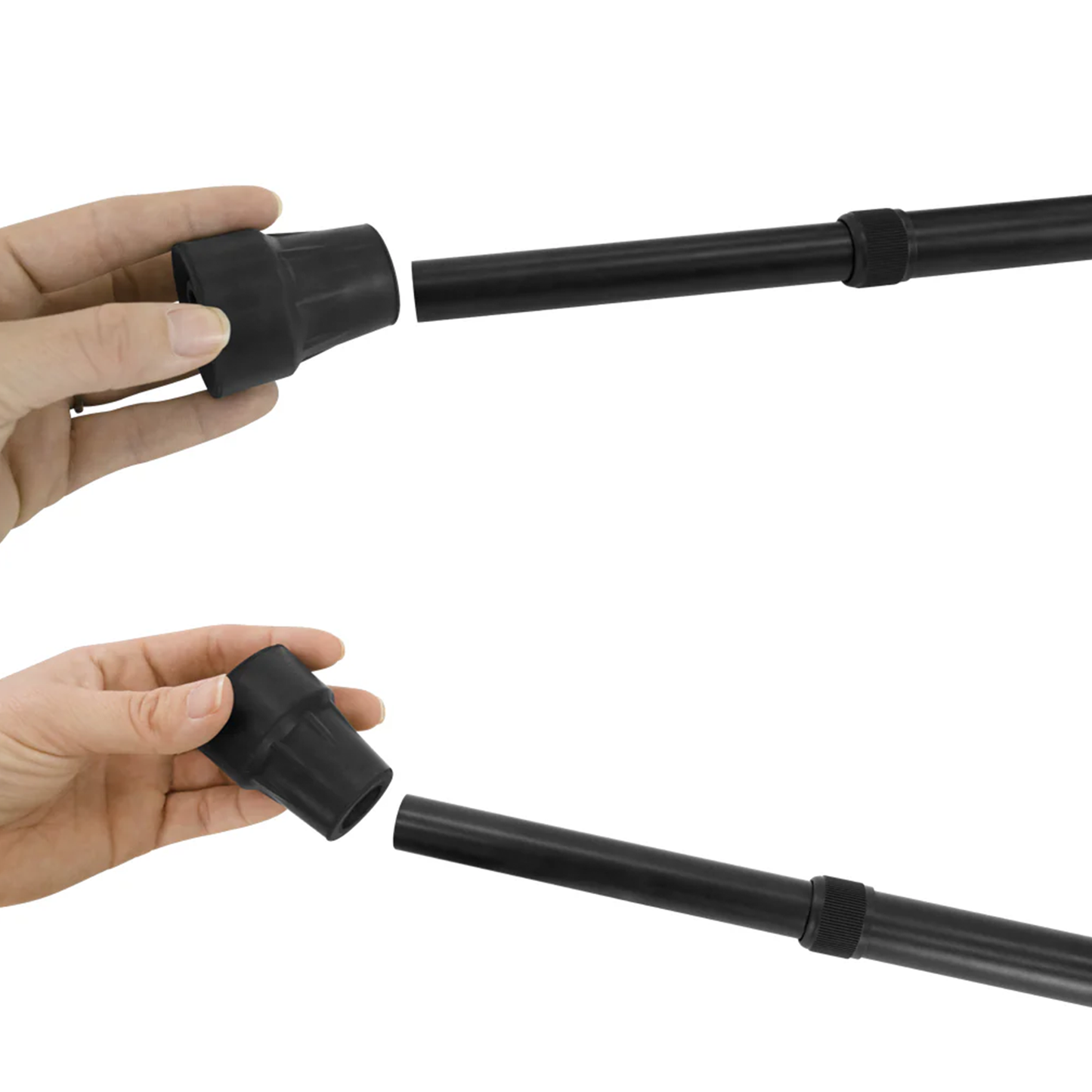 Punta de Goma para Bastón Color Negro – 2 Unidades (MOB1056BLKPAK2)