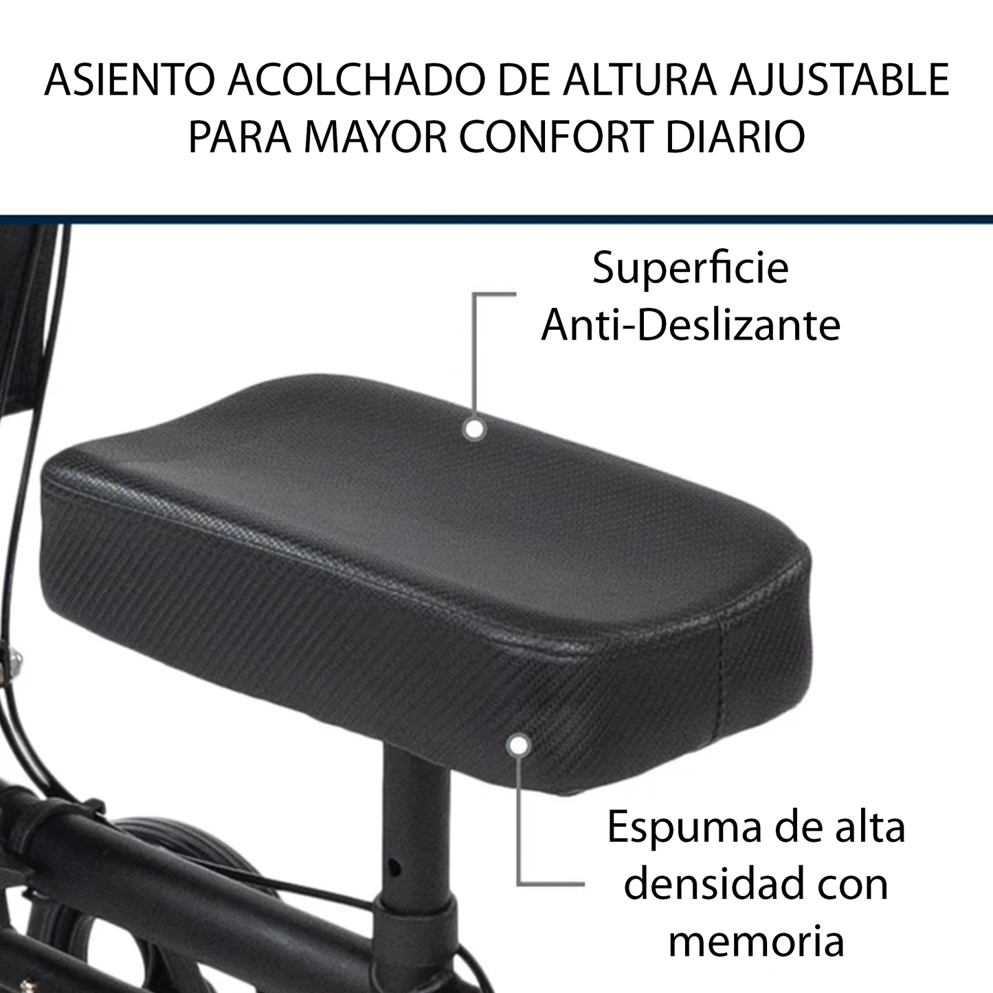 Andador de Rodilla Sencillo Color Negro (MOB1099BLK)