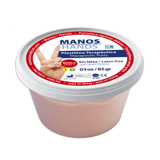 Plastilina Terapéutica 85 g (3 oz) Nivel de resistencia: 2 Media en Color Rojo