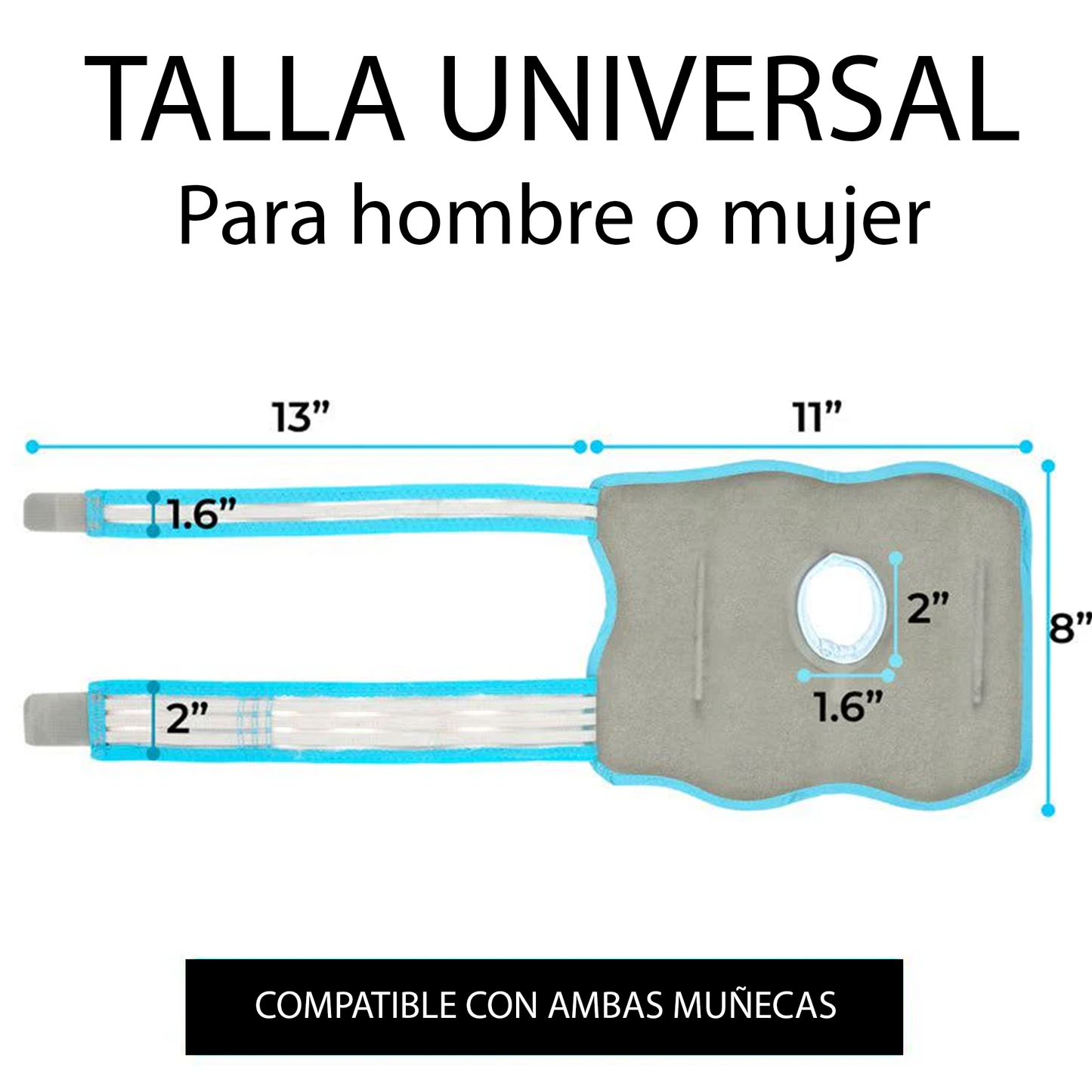 Muñequera de Gel Frío y Caliente Color Gris (RHB2090TAL)