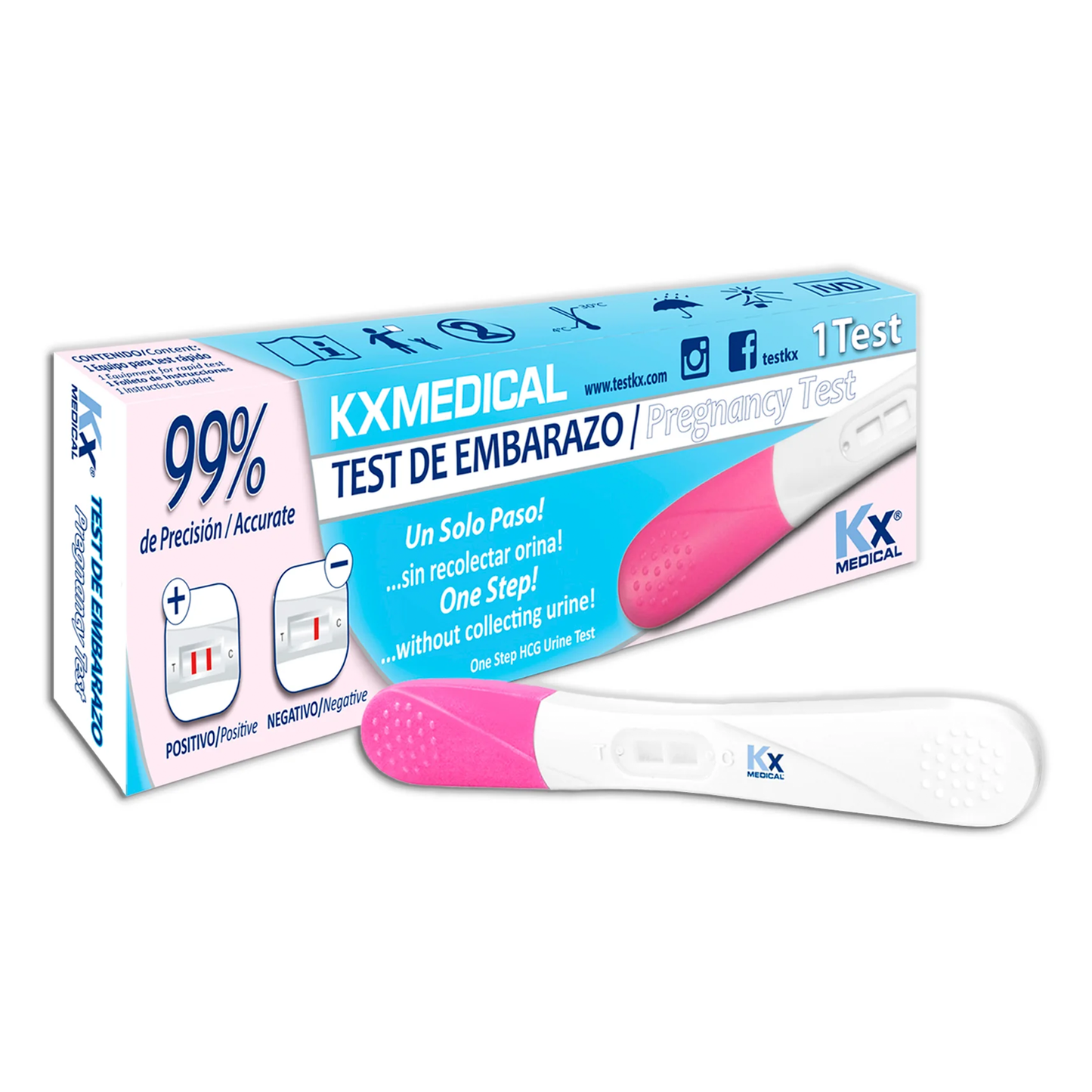 Test de Embarazo Rápido Caja 12 Unidades - Prueba de HCG (RT002US)