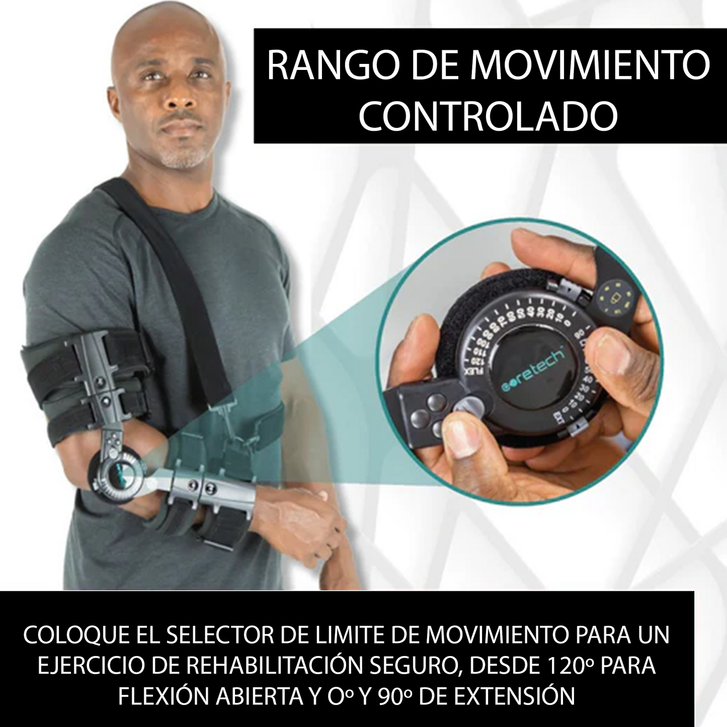 Férula para Codo con Rango de Movimiento (Derecha SUP2069BLKR, Izquierda SUP2069BLKL)