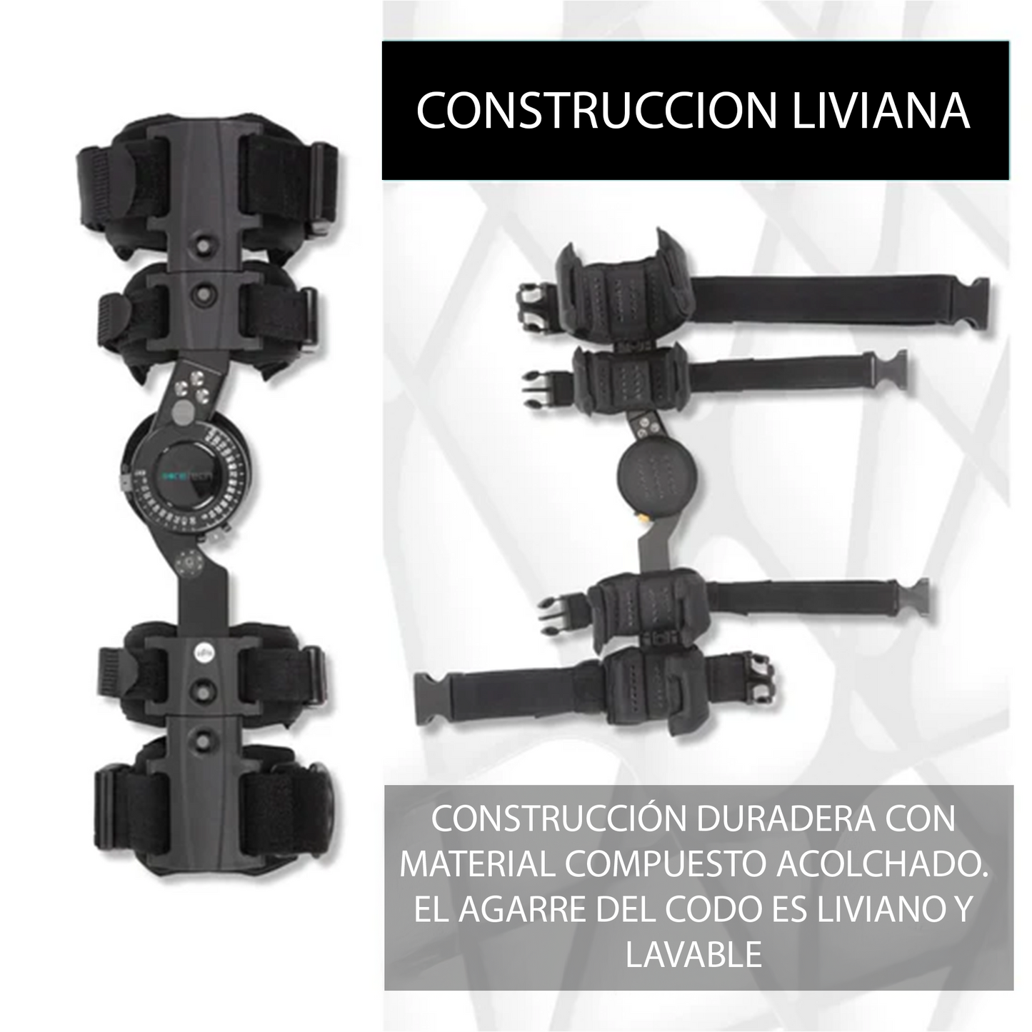 Férula para Codo con Rango de Movimiento (Derecha SUP2069BLKR, Izquierda SUP2069BLKL)