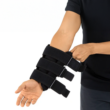 Estabilizador de Codo con Férulas y Correas Negra
