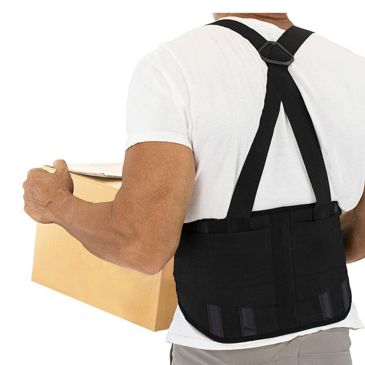 Faja Lumbar Industrial con Tirantes Removibles (S SUP3021BLKS, M SUP3021BLKM, L SUP3021BLKL, XL SUP3021BLKXL y 2XL SUP3021BLK2XL)