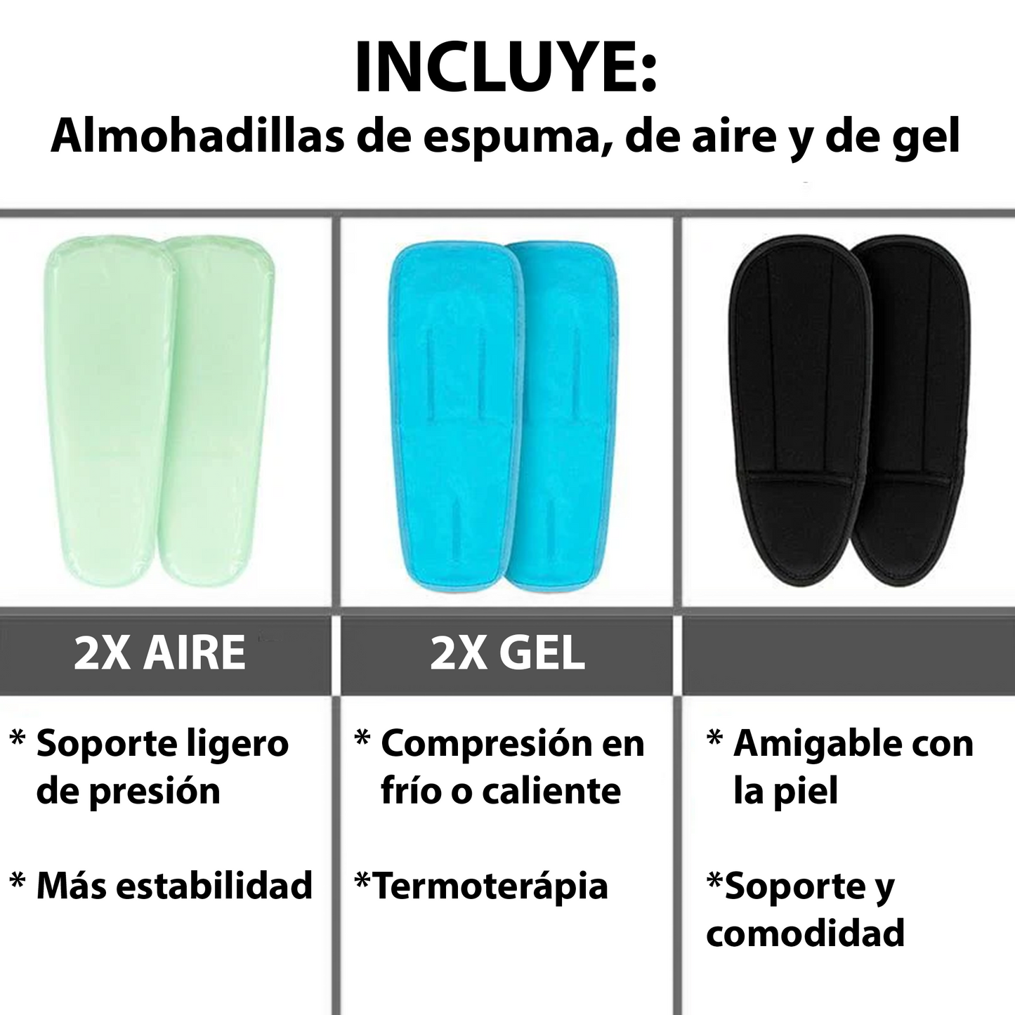 Estabilizador de Tobillo con Aire y Gel de 9” (SUP3026BLK9)