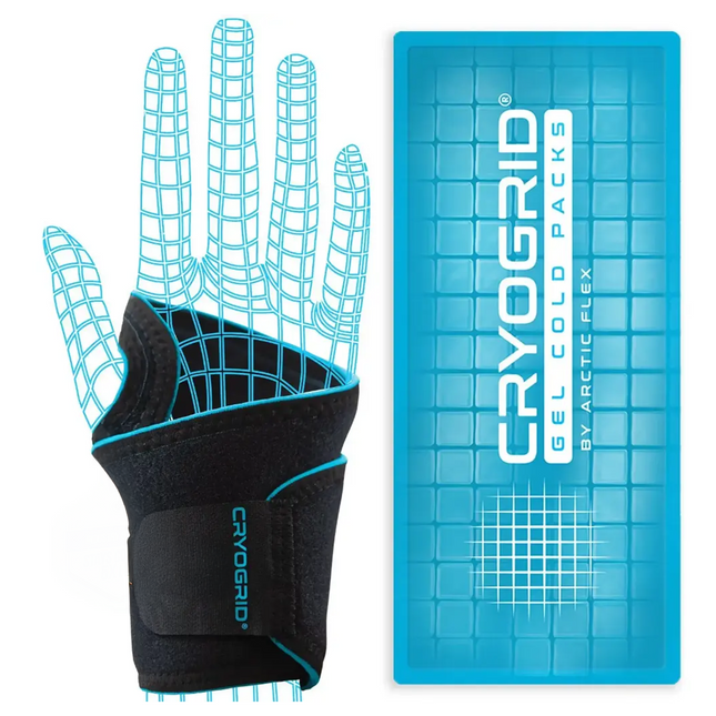 Muñequera térmica con compresa de gel