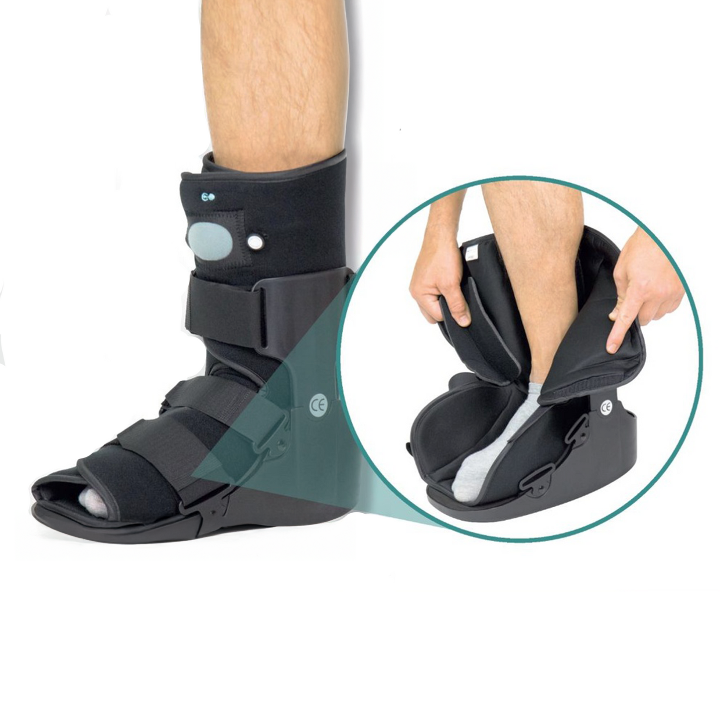 Bota Ortopédica Walker Corta (Talla S SUP3091BLKS)