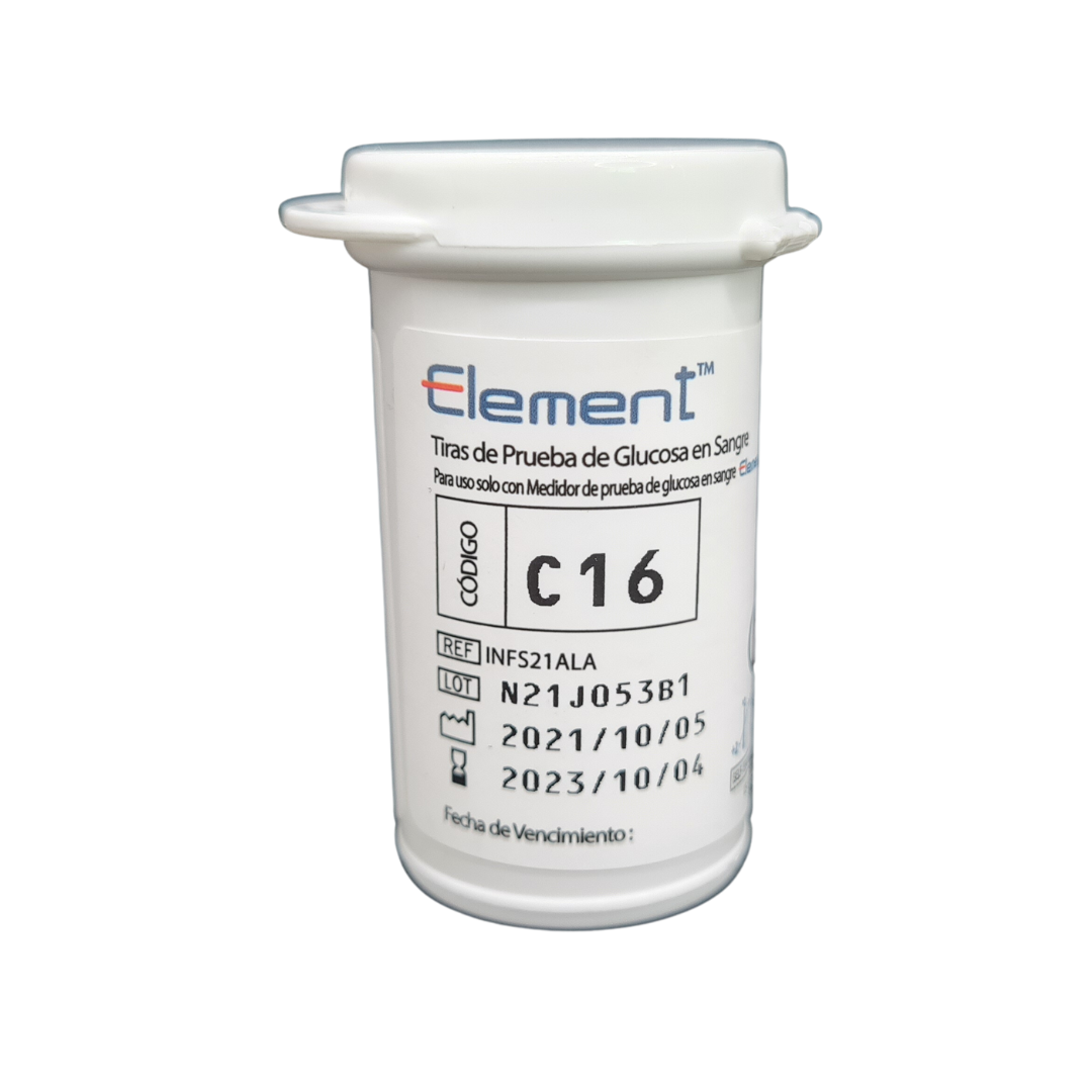 Combo Element = 1 Set de Glucometro + 1 Caja de tiras de 50 Uds (EL023CR)