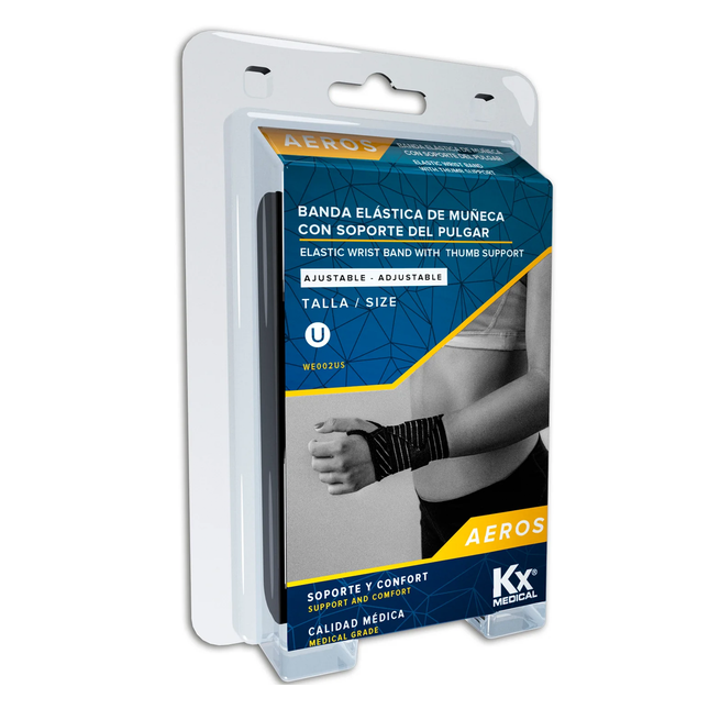 Muñequera Elástica Ventilada con Soporte Pulgar Talla Única
