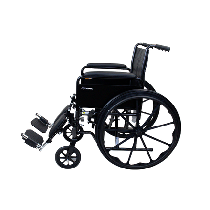 Silla de Ruedas de 18" DynaRide S2 con Reposabrazos Desmontables y Reposapiés Elevables
