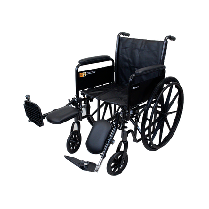 Silla de Ruedas de 18" DynaRide S2 con Reposabrazos Desmontables y Reposapiés Elevables