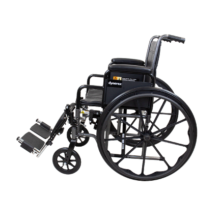 Silla de Ruedas de 20" DynaRide S2 con Reposabrazos Cortos Desmontables y Reposapiernas Elevables – Dynarex