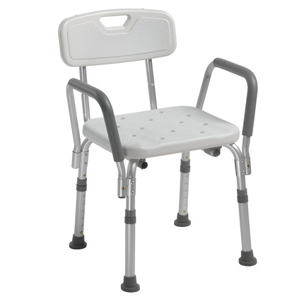 SILLA DE BAÑO CON RESPALDAR Y APOYABRAZOS MARCA LIFE