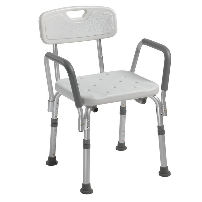 SILLA DE BAÑO CON RESPALDAR Y APOYABRAZOS MARCA LIFE