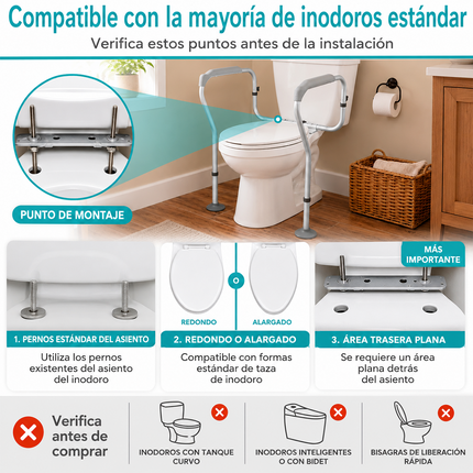 RIEL DE SEGURIDAD PARA INODORO MARCA VIVE