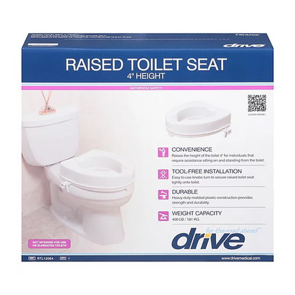 ASIENTO ELEVADO PARA INODORO CON APOYABRAZOS MARCA DRIVE