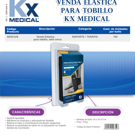 Tobillera de Venda Elástica Ventilada Talla Única