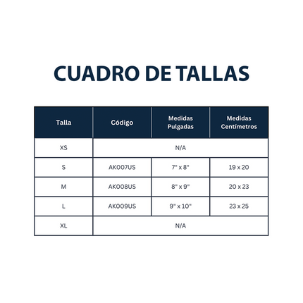 Tobillera de Neopreno (S AK007US, M AK008US, y L AK009US)