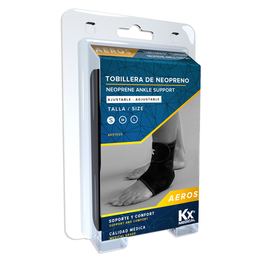 Tobillera de Neopreno Ajustable (S AK010US, M AK011US, y L AK012US)