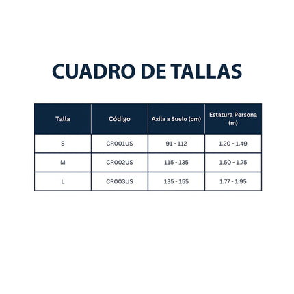 Muleta de Aluminio Diseño Liviano Marca Dinarex