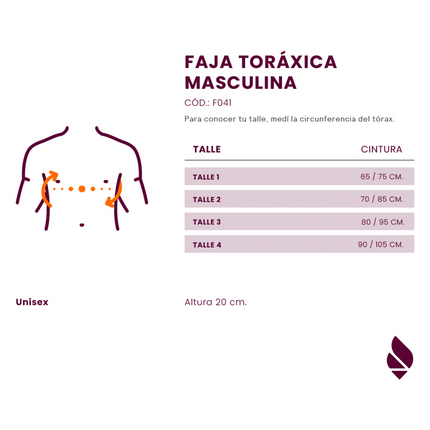 Faja torácica masculina