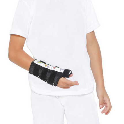 Férula inmovilizadora de neopreno para muñeca y pulgar en talla infantil