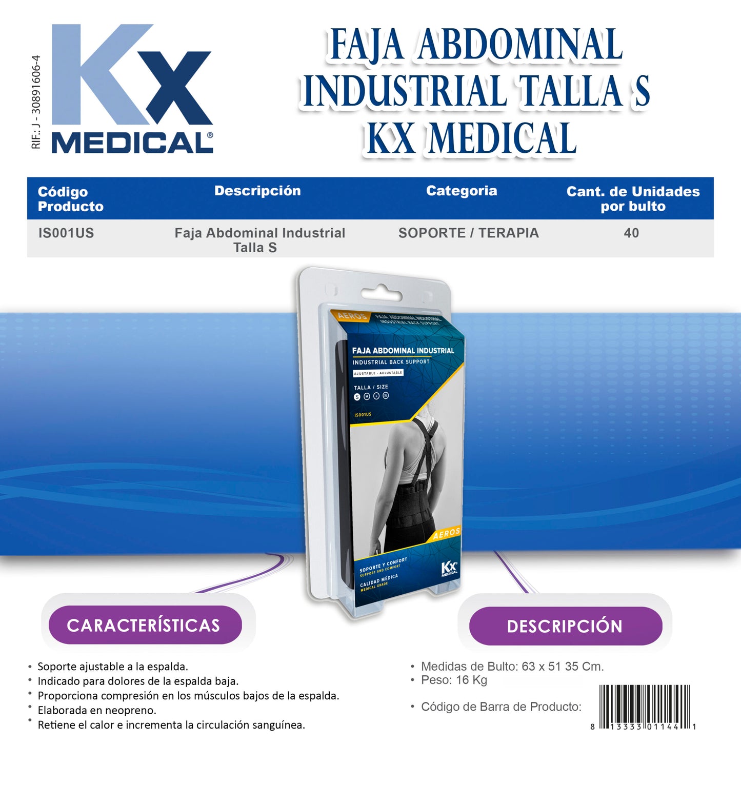 Faja Industrial de Trabajo (IS001-002-003-004US)