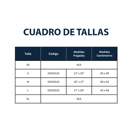 Rodillera Estabilizadora Neopreno Ajustable (S KS001US, M KS002US y L KS003US)