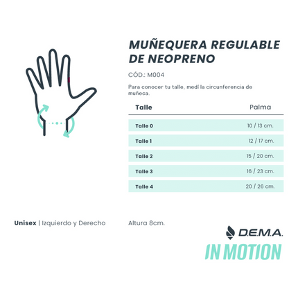 Muñequera regulable de neopreno