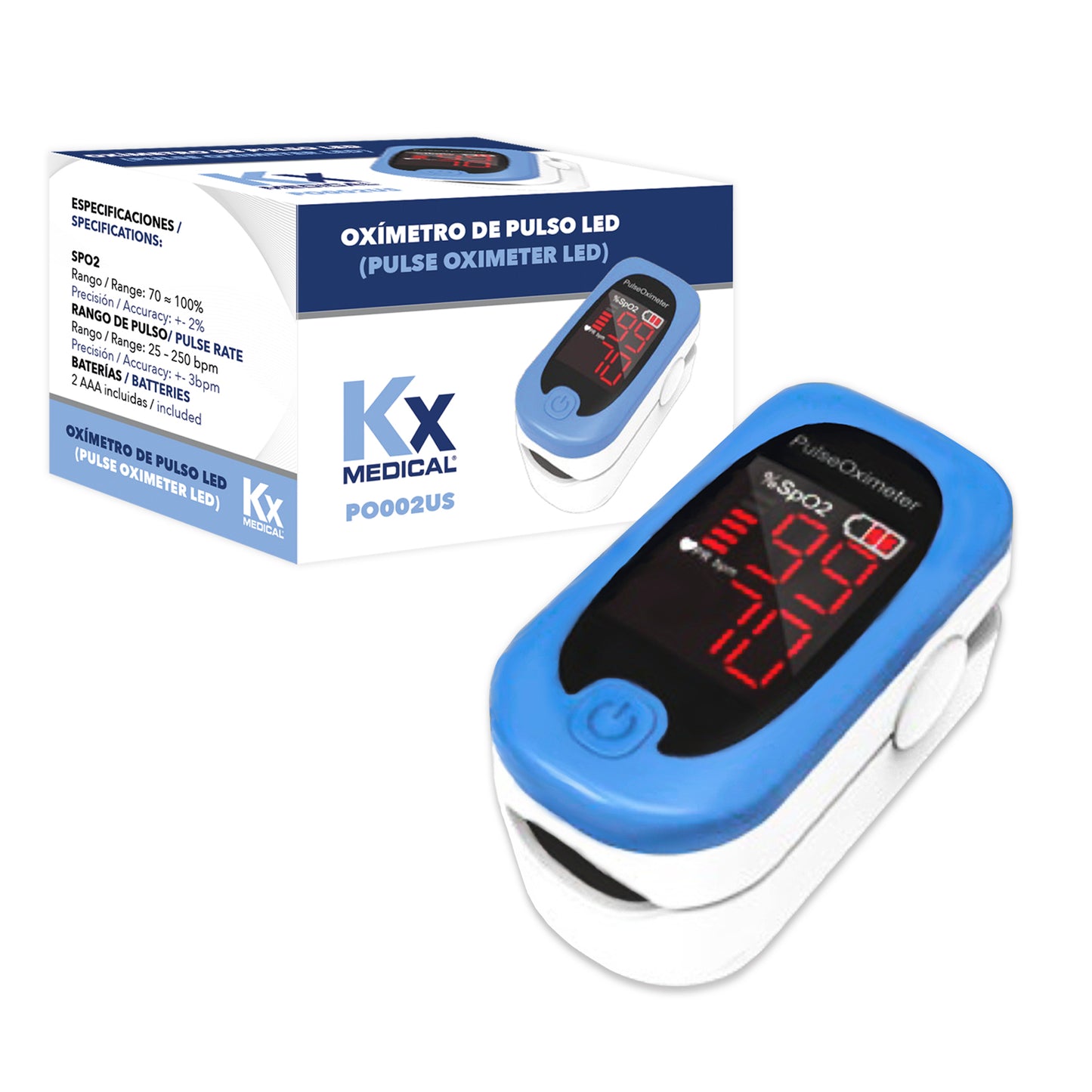 Oximetro de Pulso LED Kx Medical (PO002US)
