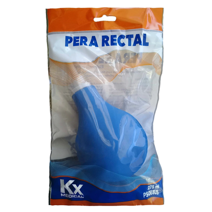 Pera Rectal de 275 ml en PVC Azul