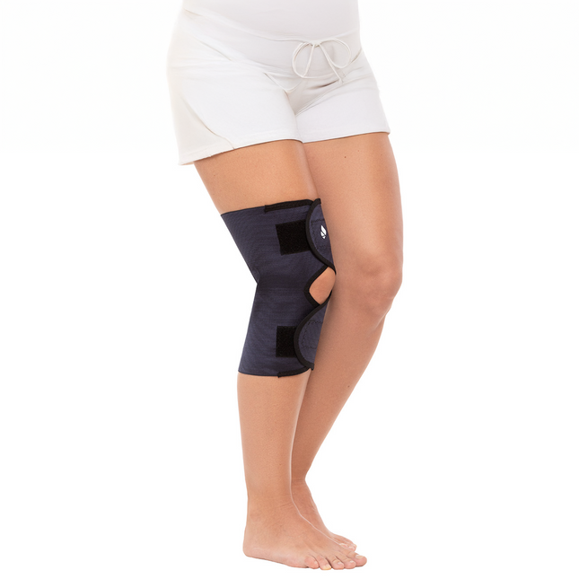 Rodillera elástica con apertura en rótula