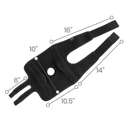 Rodillera Ajustable con Bisagra y Cierre Mágico Color Negra (M SUP1046BLKM y L SUP1046BLKL)