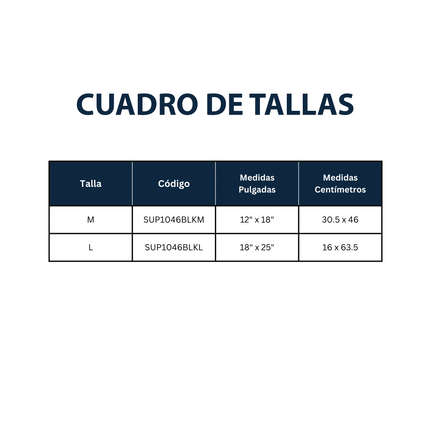 Rodillera Ajustable con Bisagra y Cierre Mágico Color Negra (M SUP1046BLKM y L SUP1046BLKL)