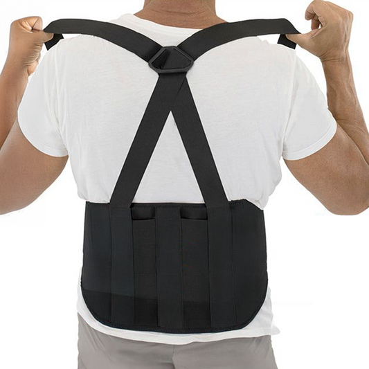 Faja Lumbar Industrial con Tirantes Removibles (S SUP3021BLKS, M SUP3021BLKM, L SUP3021BLKL, XL SUP3021BLKXL y 2XL SUP3021BLK2XL)