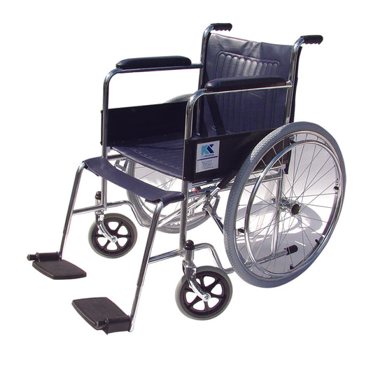 Silla de Ruedas 18" con Apoya Brazos Fijos Rueda (WC001US)