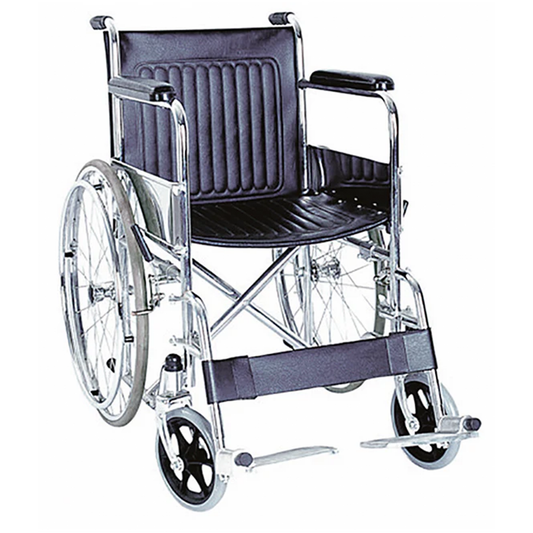 Silla de Ruedas 18” con Apoyabrazos Fijos y Pies (WC003US)