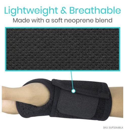 Muñequera Negra Talla Única (SUP2064BLK)