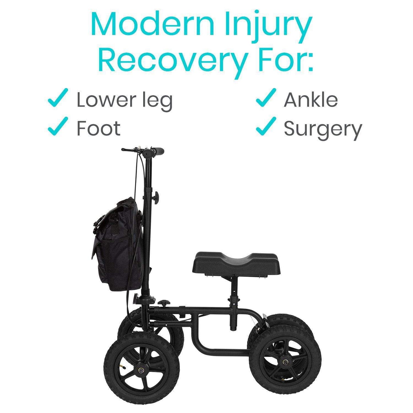 Andador de Rodilla Todo Terreno Color Negro (MOB1019BLK)