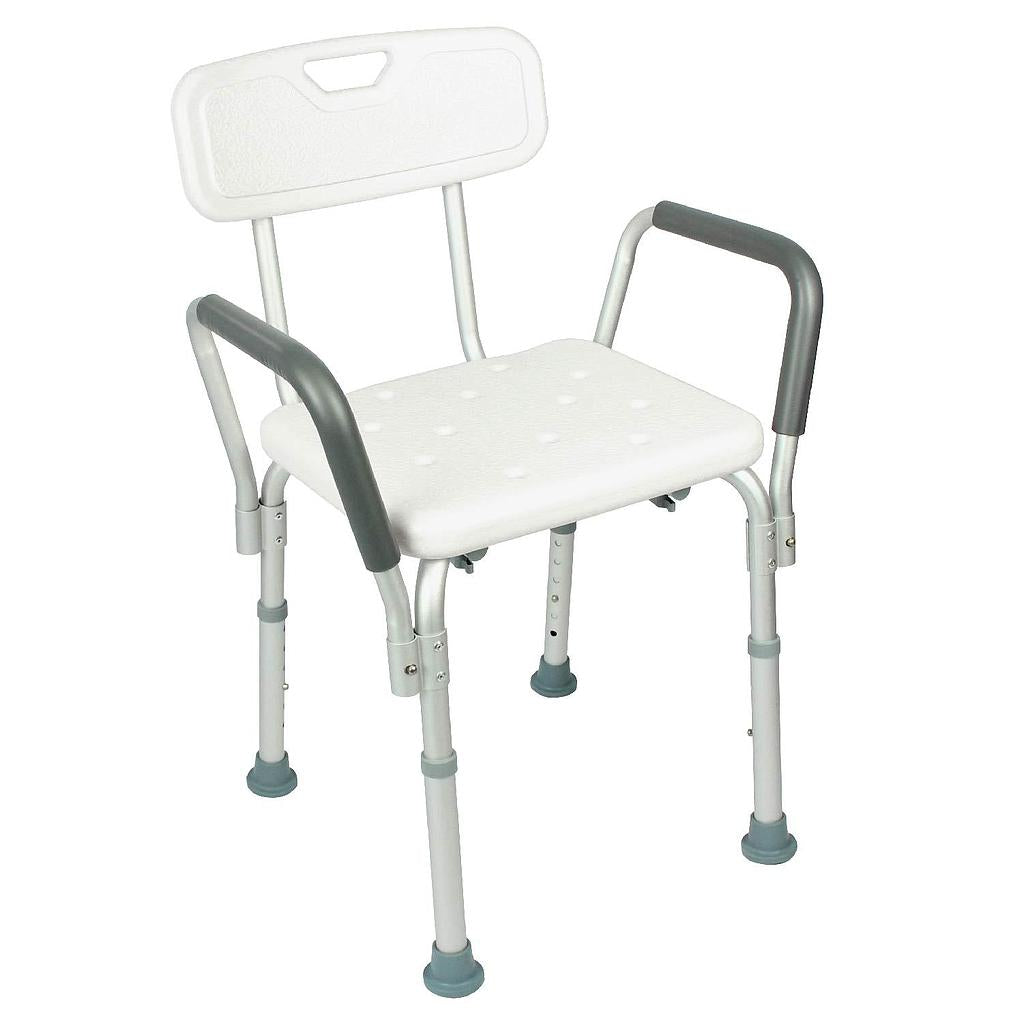 Silla de Ducha con Respaldar y Apoya Brazo (LVA1009)
