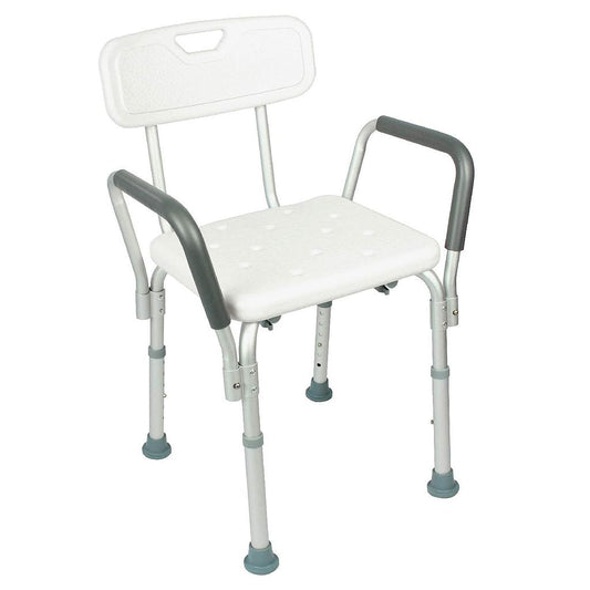Silla de Ducha con Respaldar y Apoya Brazo (LVA1009)